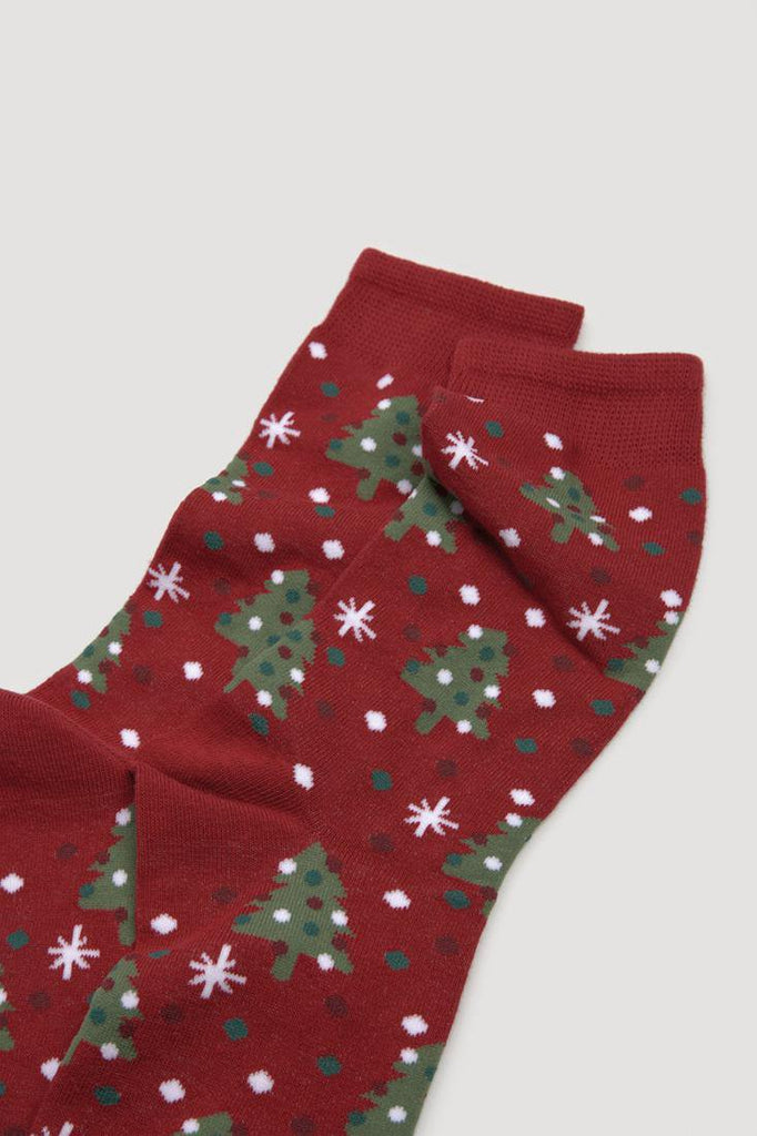 Karácsonyi mintás női pamut zokni Ysabel Mora.