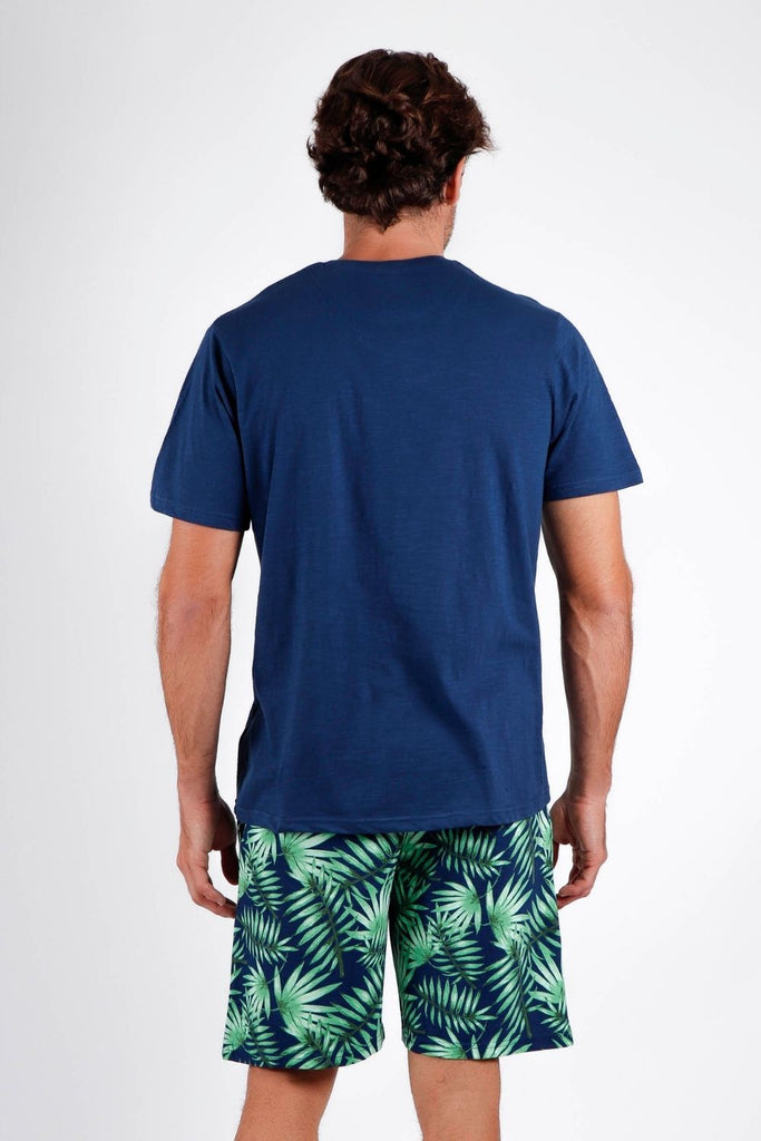 Trópusi mintás férfi rövid pizsama ADMAS.